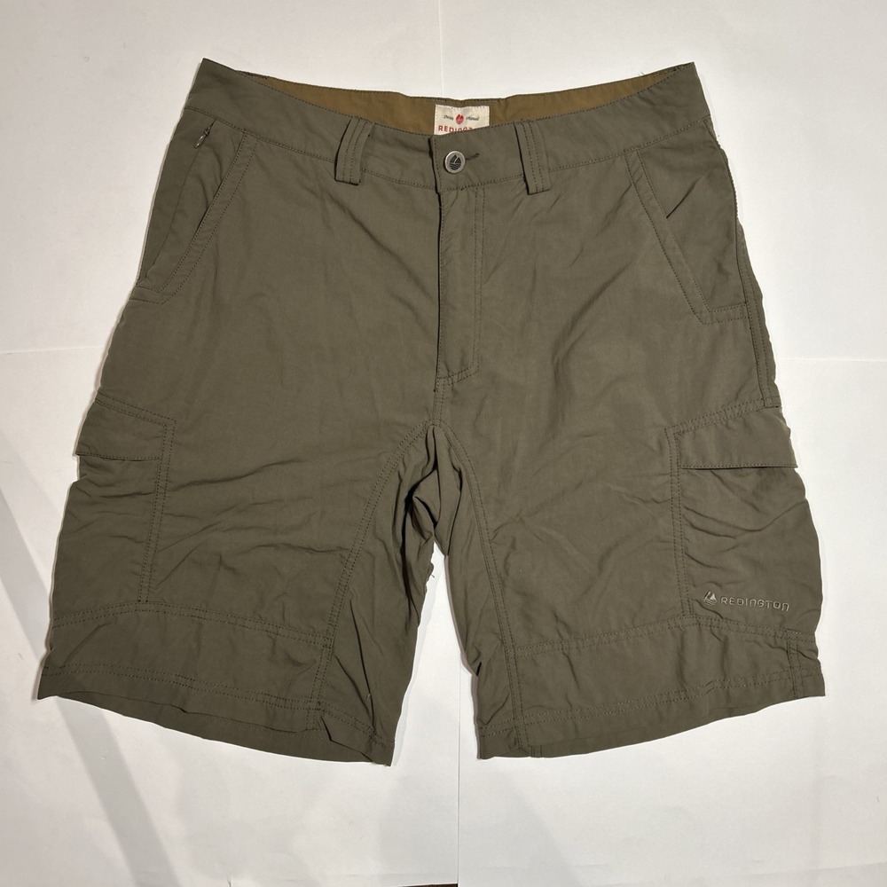 Redington Men's Brown Zip Cargo Lightweight Fishing Shorts Size 34